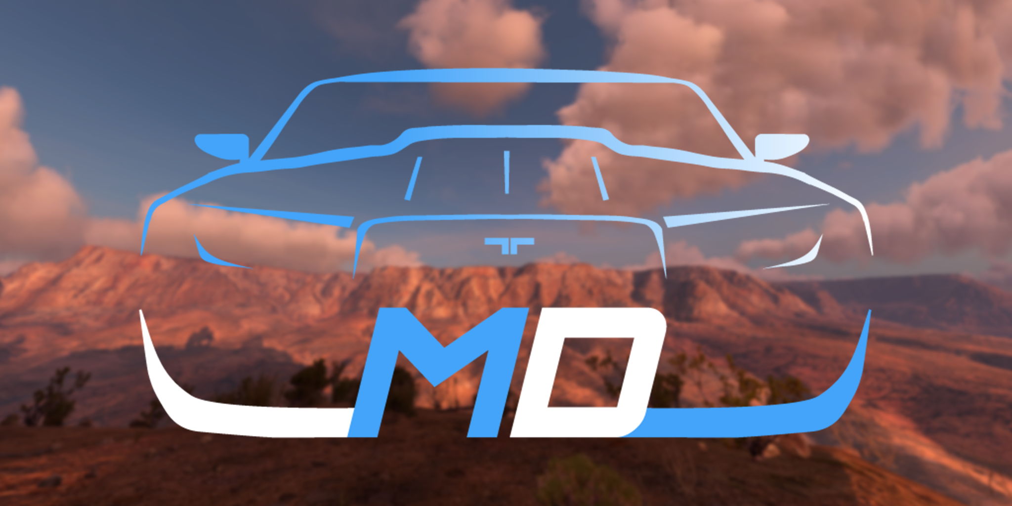 MD Car Front Gradient Banner background
