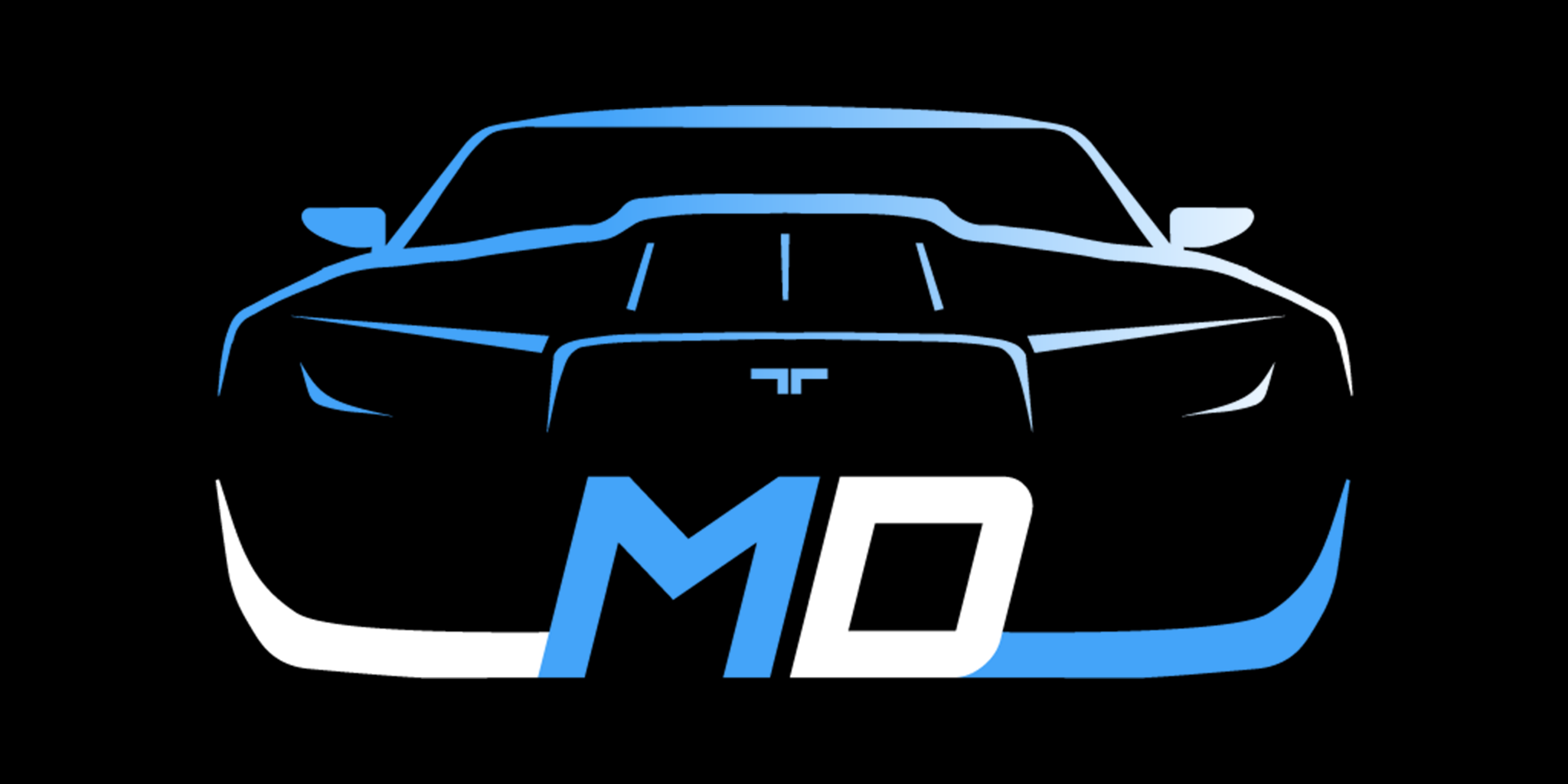MD Car Front Gradient Black background