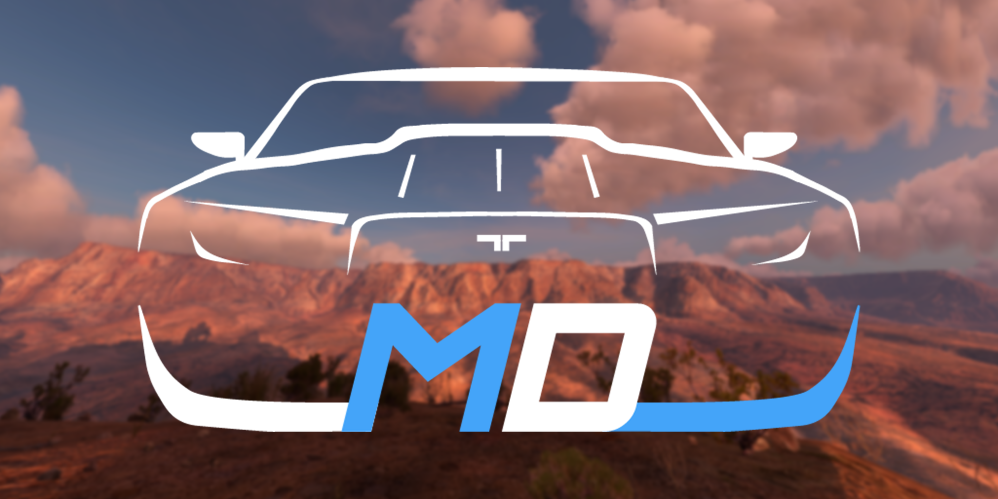 MD Car Front White Banner background