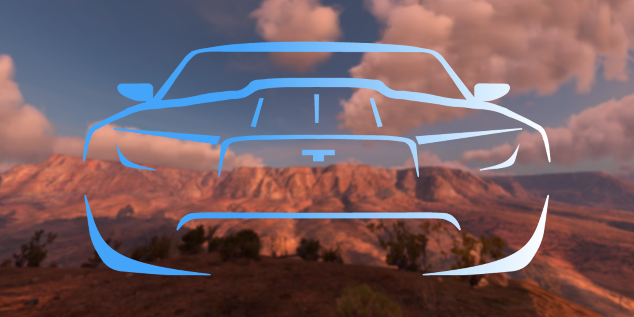 Car Front Gradient Banner background