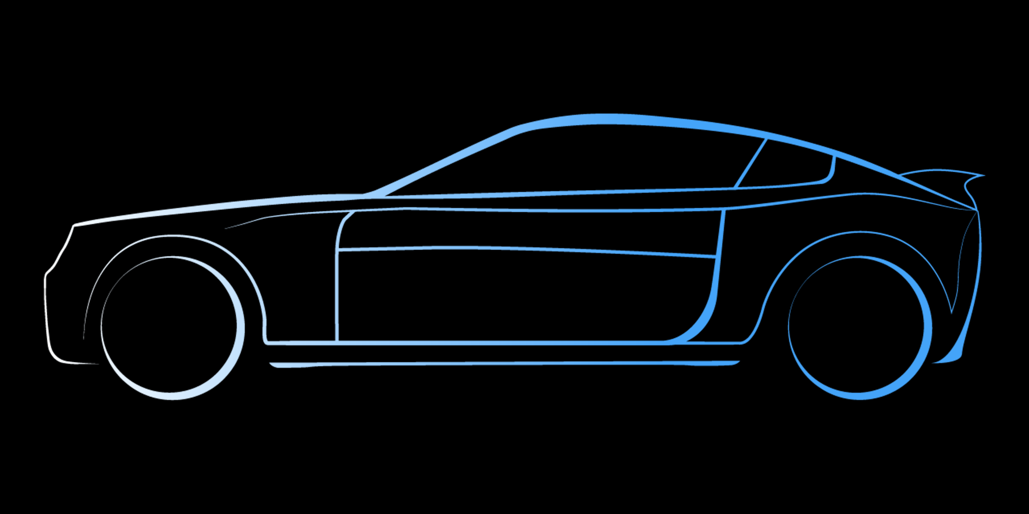 Car Side Gradient Black background Reversed